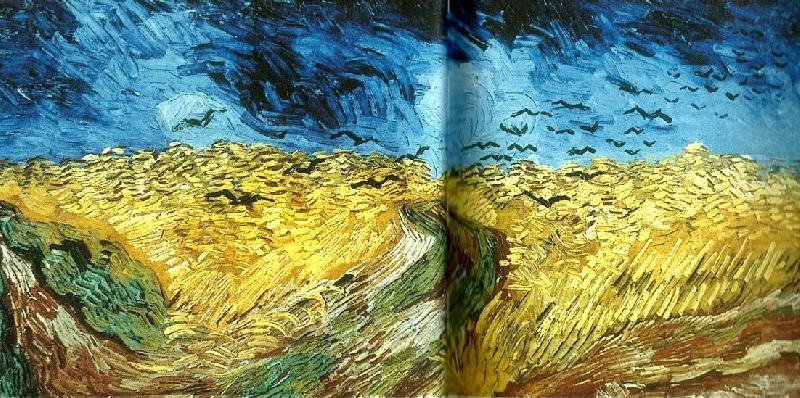 Vincent Van Gogh vetefalt med krakor china oil painting image